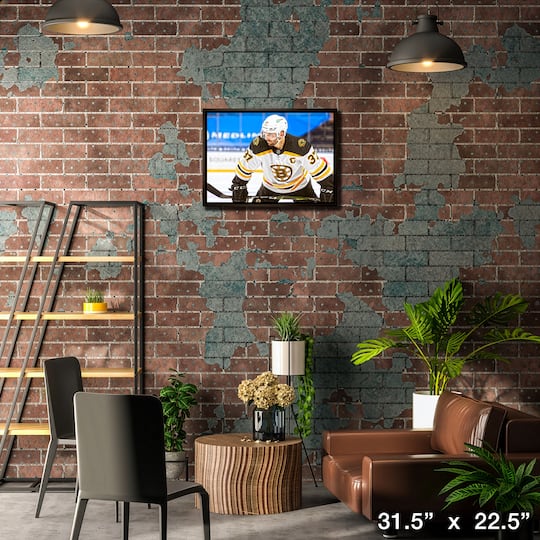Patrice Bergeron Boston Bruins Framed 20" x 29" Face-Off Canvas 31.5" x 22.5"